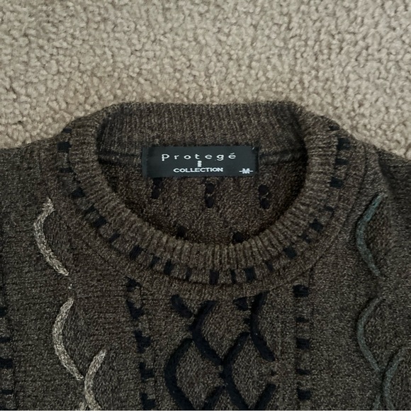 Vintage Protege Collection Men’s M 3D Coogi-Style Multi-Colored Grandpa Sweater - Picture 4 of 6